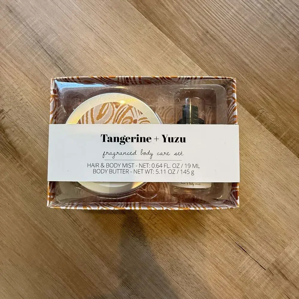 Tangerine + Yuzu Fragranced Body Care Set Hair & Body Mist and Body Butter